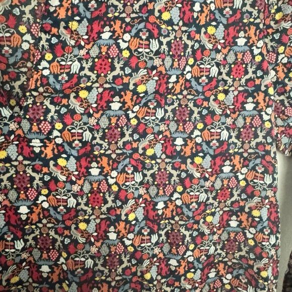 Lucky Brand Floral Cotton Peasant Blouse S - Picture 3 of 5